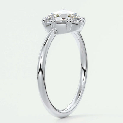 1ct GIA certified Rose Cut Diamond Solitaire Engagement ring