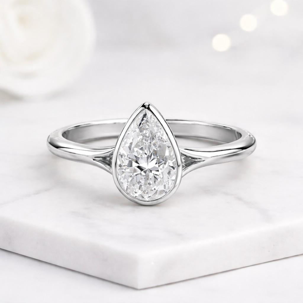 2.00 ct pear shaped engagement ring
