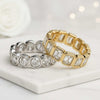 Emerald Cut Moissanite Diamond Full Eternity Wedding Band