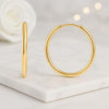 High Quality Real Gold Round Hoops Earrings For Her