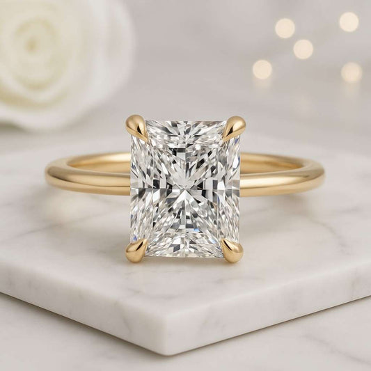 2CT Labgrown Diamond Radiant Cut Solitaire Ring Radiant Cut Solitaire Ring Radiant Cut Moissanite Ring