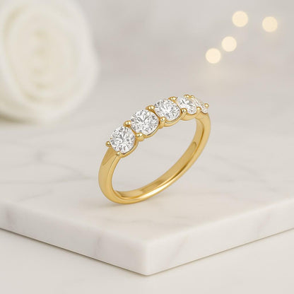 2CT Oval Three Stone Engagement Ring Solid White Gold 3-Diamond Rings Oval Colorless Claw Prong Wedding Ring Best Anniversary Gift For Women
