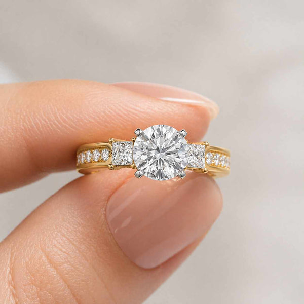 2CT Round Diamond IGI Certified Lab Created Brilliant Cut Engagement Ring, Round Solitaire Lab Diamond Engagement Lab Grown Engagement Ring
