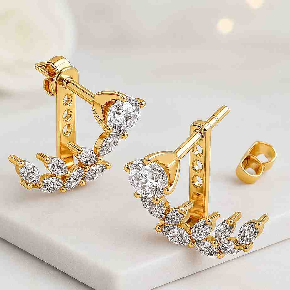 2 Carat Criss Cut Lab Grown Diamond Thick Shank Bezel Double Prong Set Cathedral Bridal Set Engagement Ring Set in Yellow Gold