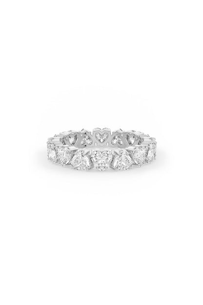 Heart Cut Lab Grown Diamond Full Eternity Band