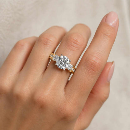 3CT Round Diamond IGI Certified Lab Created Brilliant Cut Engagement Ring, Round Solitaire Lab Diamond Engagement Lab Grown Engagement Ring
