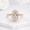 3 CT Oval Cut Lab Grown Diamond Engagement Ring Oval Solitaire Ring