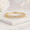 1.30 MM Micro Pave Half Eternity Diamond Wedding Band