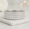 0.80 CT For Row Pave Lab Grown Diamond Wedding Band For Her