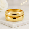 His and Her Solid Gold Wedding Band