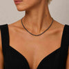 20CT Black Diamond Tennis Necklace 20