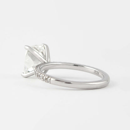 925 Silver Classic Wedding Ring, Half Eternity Wedding Band, 14K White Gold Ring