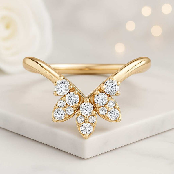925 Sterling Silver And Gold Plated Wedding Band