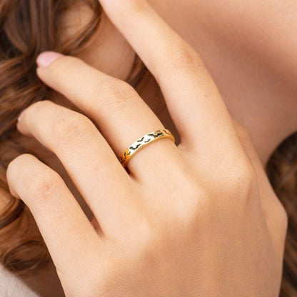 925 Sterling Silver Bat Ring Minimalist Bat Wedding Band Unique Promise Band