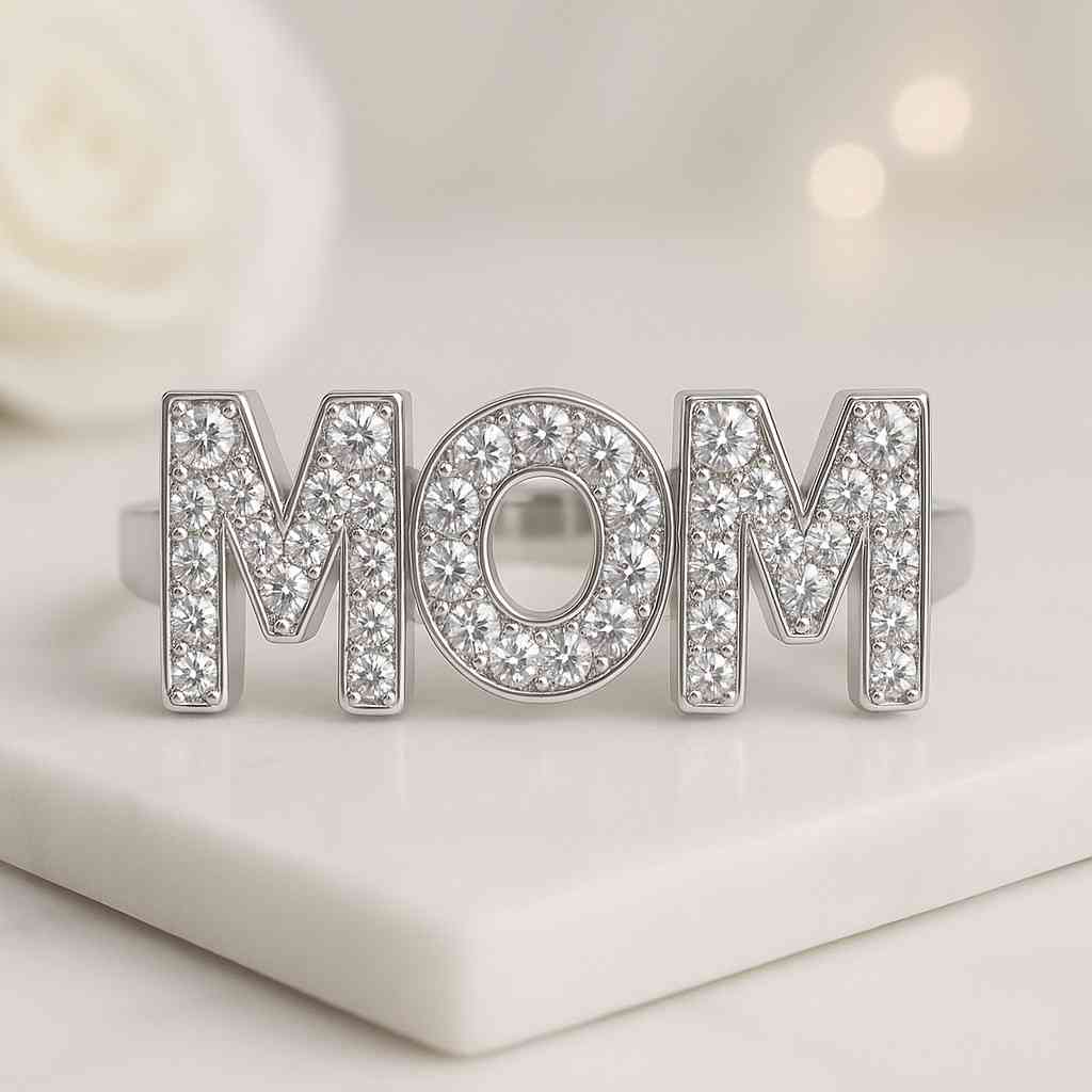 925 sterling silver diamond alternative wedding ring rhodium plate