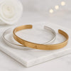 Personalized Engraved Cuff Gold Bracelets For Women