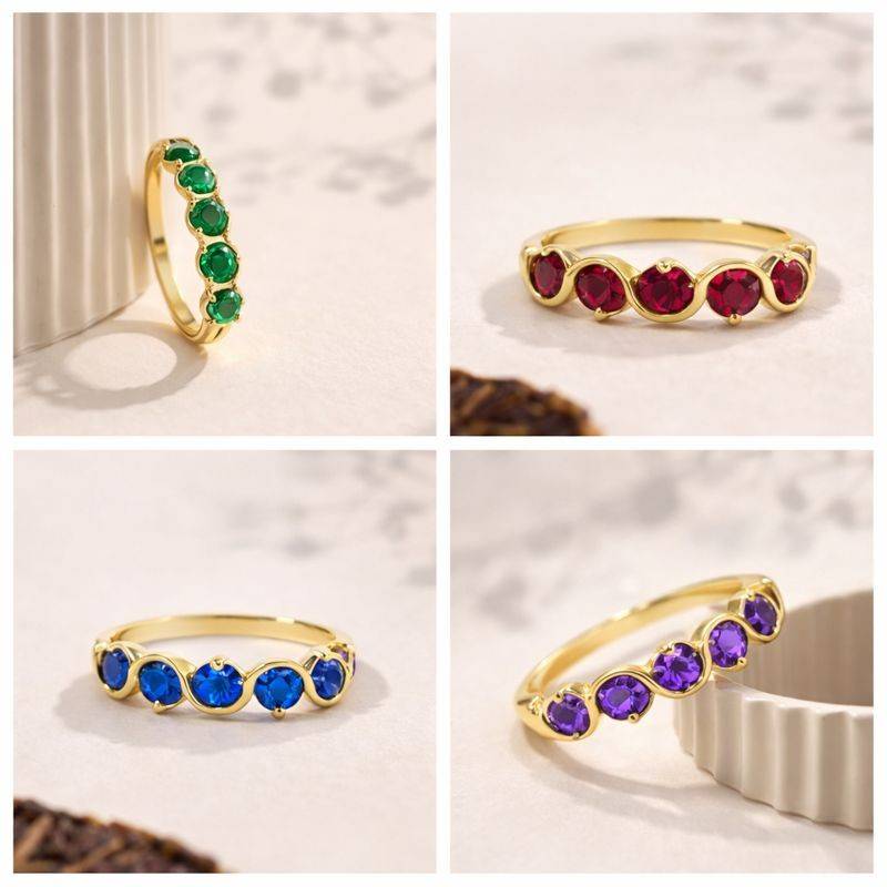 925 silver birthstone ring sterling silver birthstone ring platinum birthstone ring silver family ring platinum family ring silver gemstone ring platinum gemstone ring precious metal ring custom silver ring custom platinum ring polished metal ring