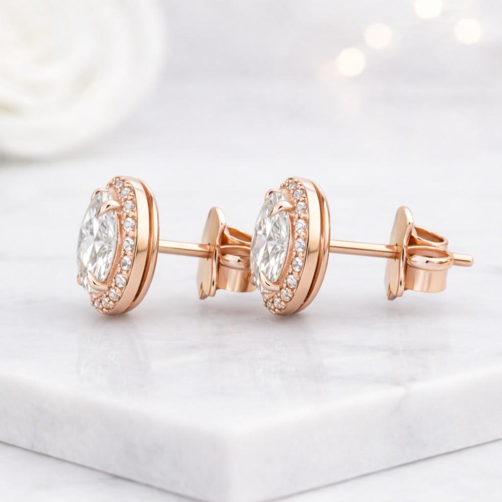 925 silver earrings sterling silver studs platinum earrings platinum studs silver halo earrings silver jewelry platinum jewelry