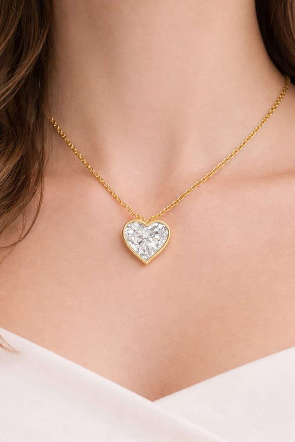 925 silver necklace sterling silver necklace platinum necklace silver heart necklace platinum heart necklace