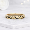 Black Bat Engraving Men Wedding Band Solid Gold Handmade Engraving Ring