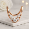 V Shape Micro Pave Setting Diamond Vanki Ring