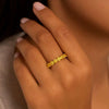 Yellow Diamond Eternity Ring In 950 Platinum