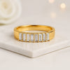 Lab Diamond Baguette Wedding Band