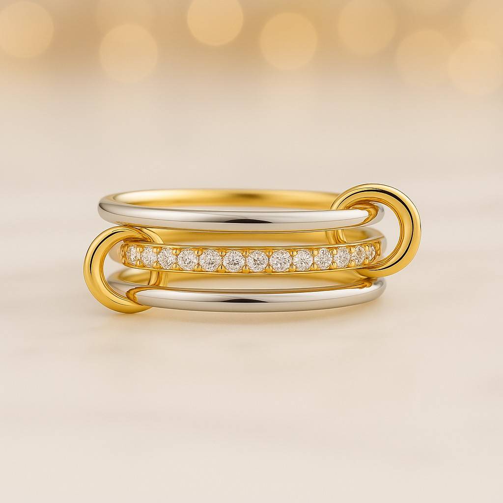 Baguette and Round Moissanite Garland Ring Stacking Wedding band Half Eternity Mixed Diamond Band Anniversary Gift For Her