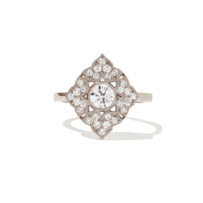 Baroque style engagement ring, art deco engagement ring, art deco ring, Occasional Ring, Vintage Style Ring
