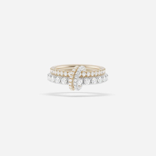 Bellanca Diamond Connected Stacker Gold Ring