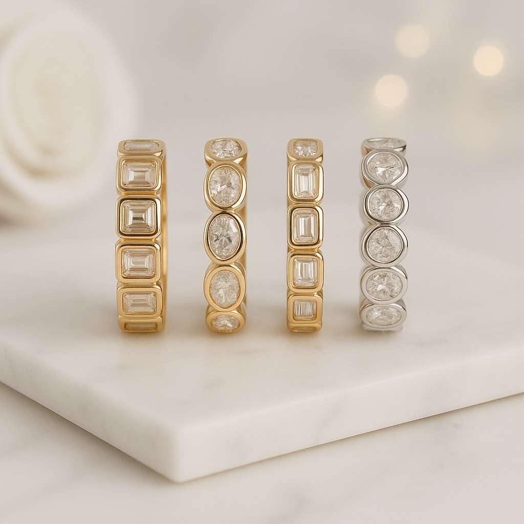 Bezel Set Lab Grown Diamond Band