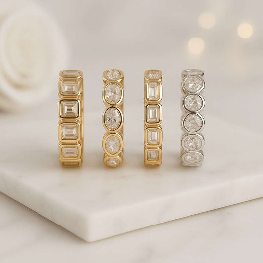 Bezel Set Lab Grown Diamond Band