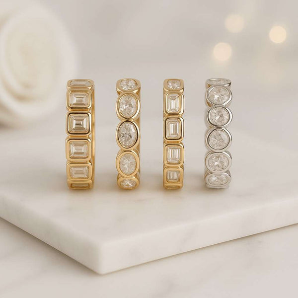 Bezel Set Lab Grown Diamond Band