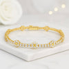Daisy Flower Round Cut Lab Grown Diamond Bracelet