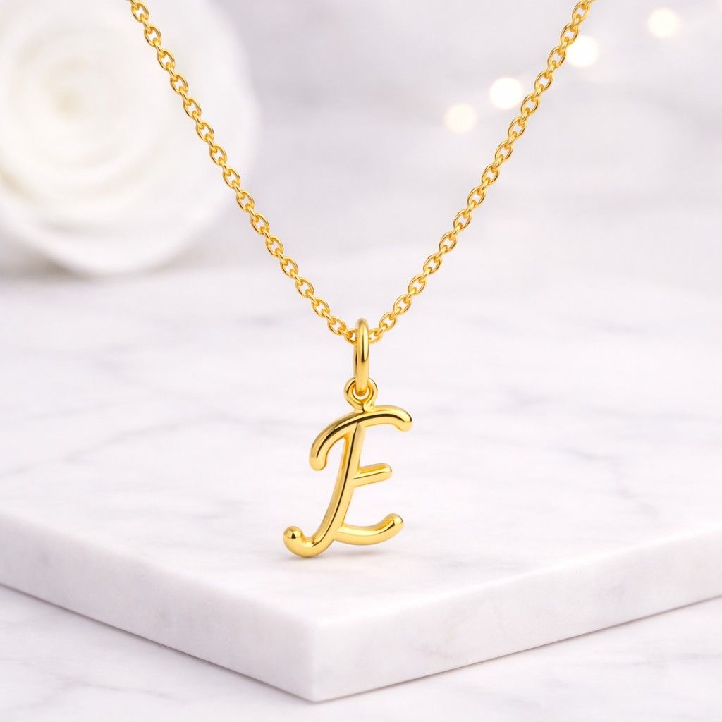 birthday gift for her, initial pendant jewelry gold chain,