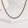 10CT Black Diamond Tennis Necklace 20