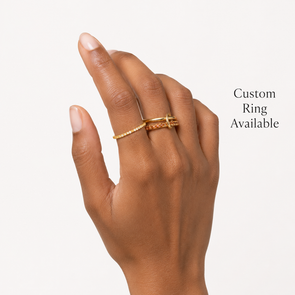 Blue Sapphire Wrap Ring in Two Tone Gold and White Metal