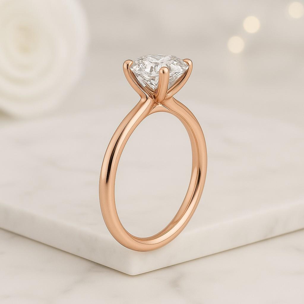 CVD Diamond Engagement Ring Pave Setting Half Eternity Ring For Wedding