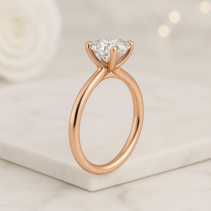 CVD Diamond Engagement Ring Pave Setting Half Eternity Ring For Wedding