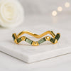 14K Yellow Gold Zig Zag Baguette Diamond Band