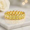 Oval Cut Canary Yellow Moissanite Diamond Wedding Band