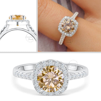 Certified Princess Cut Lab Grown Diamond Twist Ring,