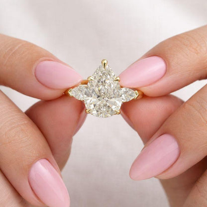 Lab Grown Diamond Three Stone Engagement Ring
