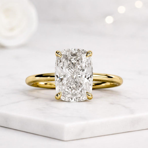 Cushion Lab Grown Diamond Engagement Ring