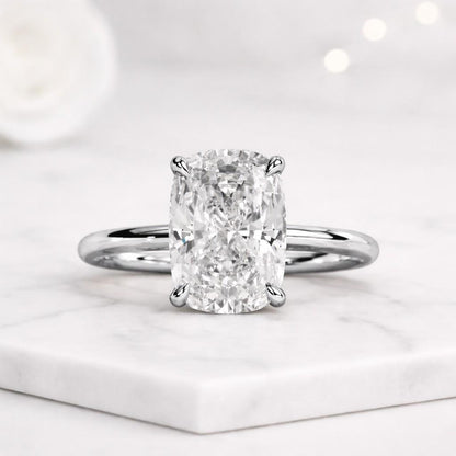 Cushion Lab Grown Diamond Engagement Ring