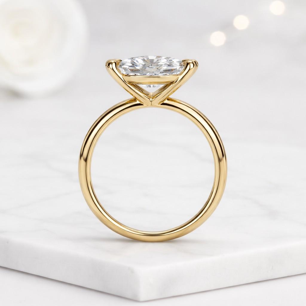 Cushion Lab Grown Diamond Engagement Ring