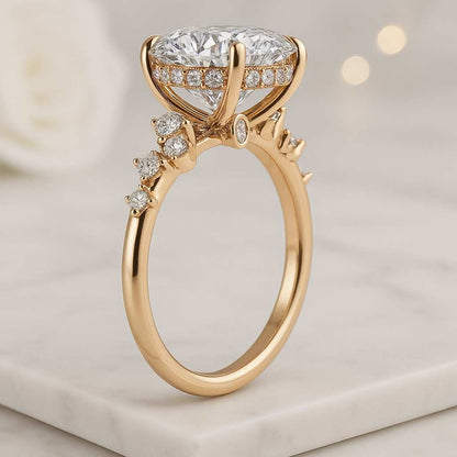 Christmas Gift Oval Cut Solitaire Engagement Ring