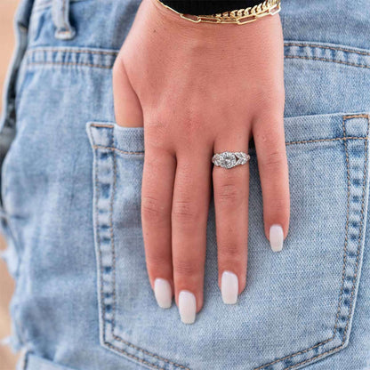 Circle Diamond Engagement Ring For Women