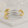 Diamond Interlocking Four Band Rings