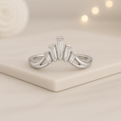 Curved Tiara Ring